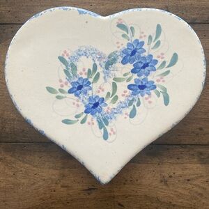 Vintage East Texas Pottery Trivet Heart-shaped